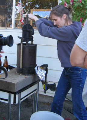 Pam pumps away!